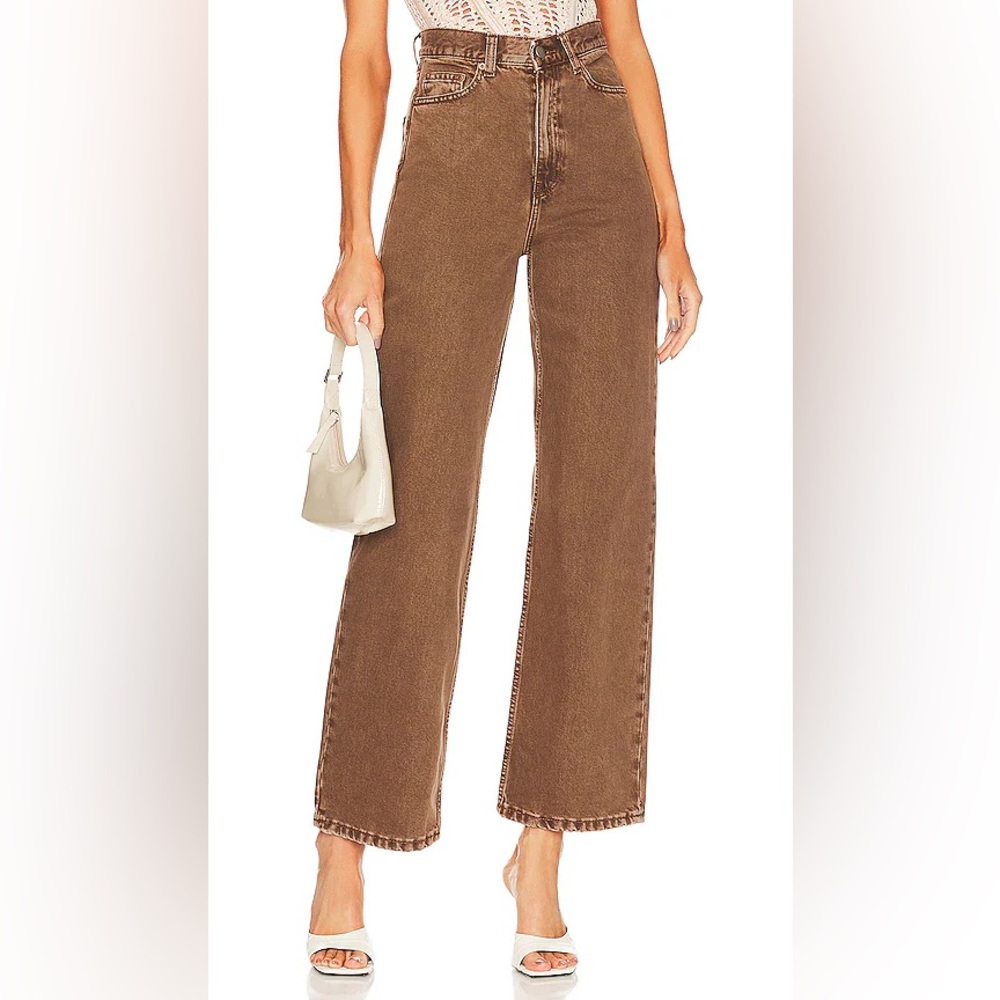DR DENIM ECHO WASHED CHOCOLATE BROWN HIGH WAIST DENIM JEANS SOLD OUT ONLINE